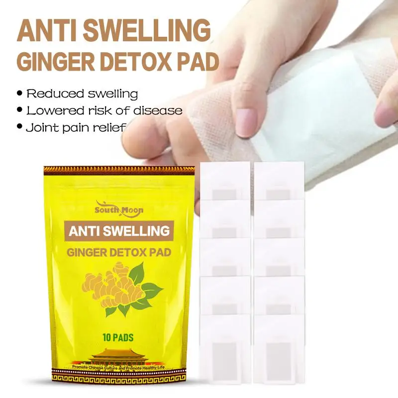 

Ginger Wormwood Foot Patch Anti-Swelling Detox Pads Relief Stress Pain Revitalizing Improve Sleep Adhesive Sticker Plaster