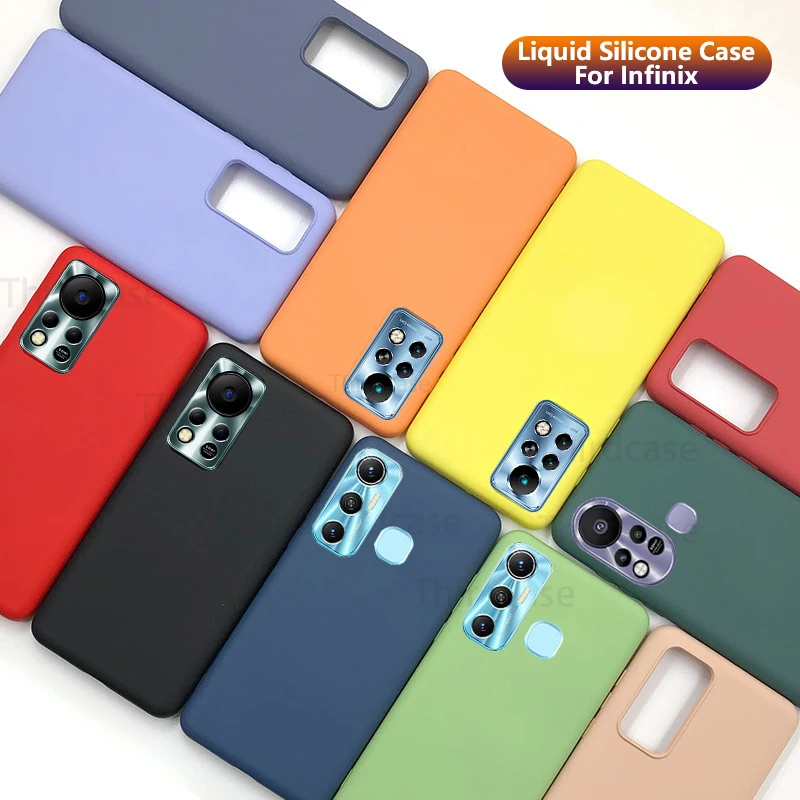 Жидкий силиконовый противоударный чехол для Infinix Note 11 Pro 11S 11i 8i 10 Hot 11s nfc 10i 10T 10s 7 Lite 9
