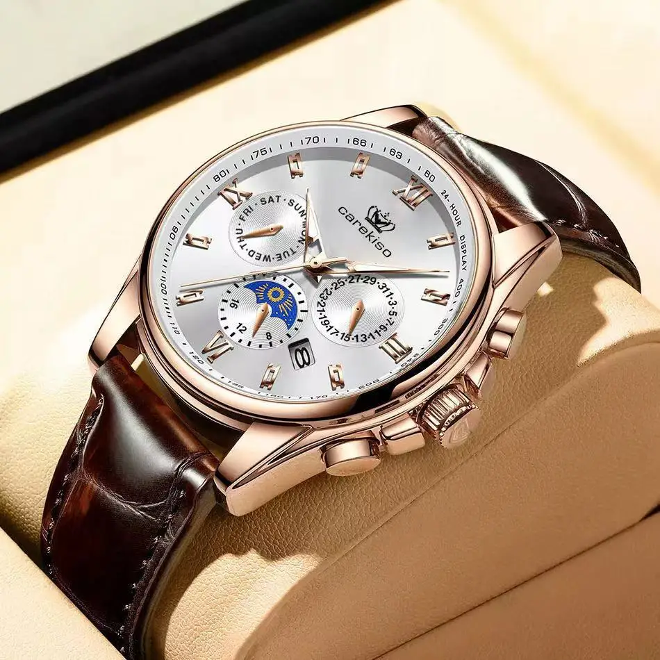 

Swiss Brand POEDAGAR Men Watch Fashion Top Luxury Sport Men's Wristwatch Waterproof Luminous Leather Date Quartz Watches Man Box