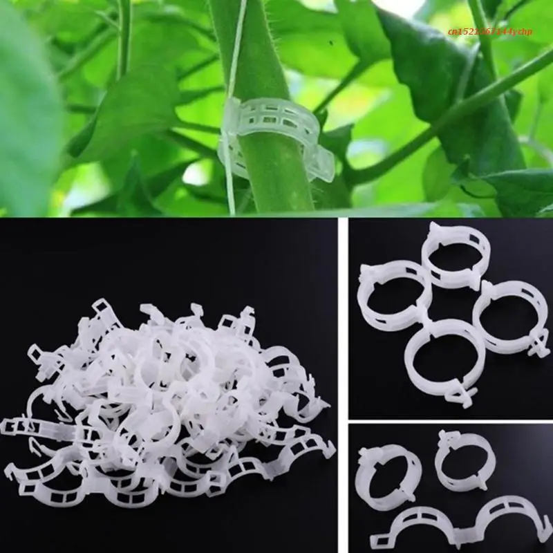 

50Pcs Reusable 30mm Plastic Plants Support Clips Clamp for Plants Hanging Vine Garden Vegetables Tomatoes Drop Shipping