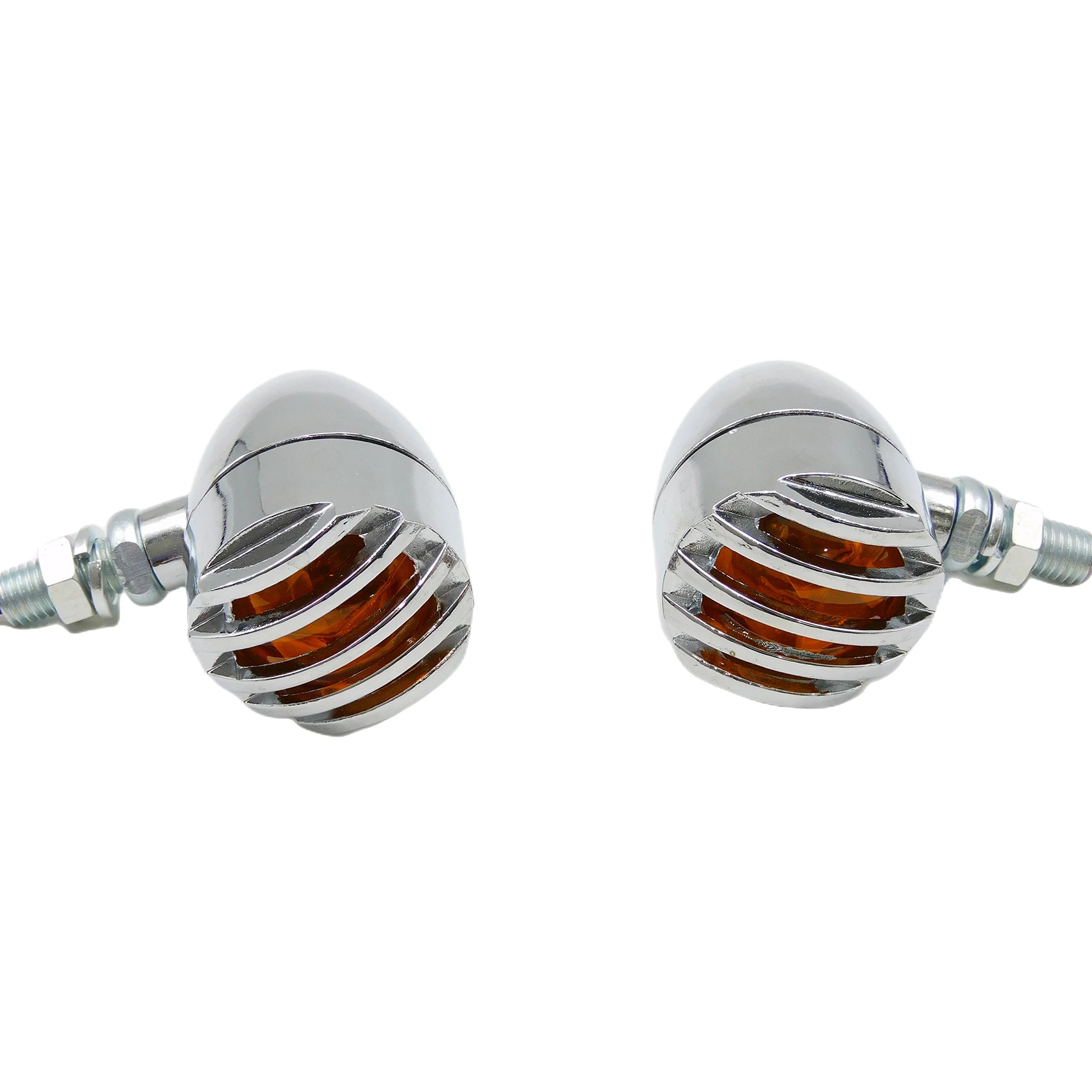 Светильник поворотный сигнал для мотоцикла 2 шт. хромированная цилиндрическая