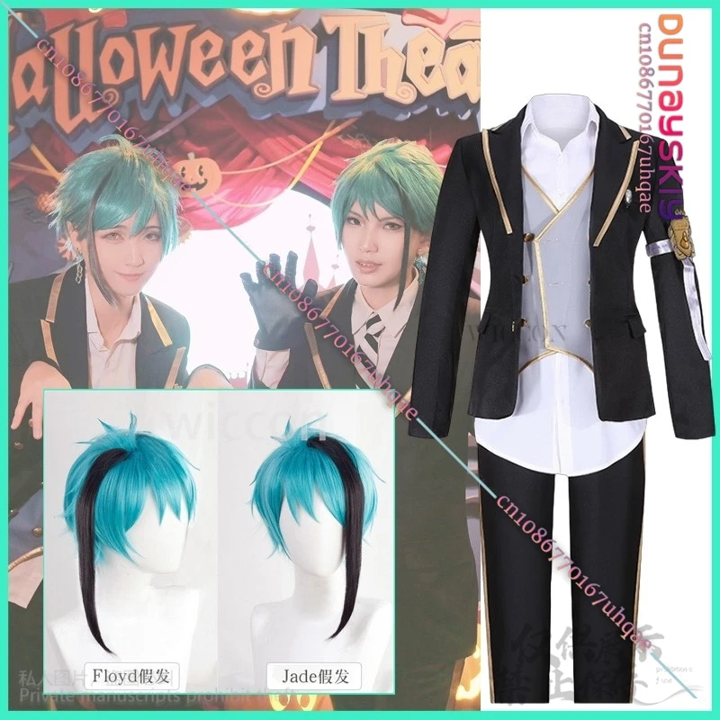 Костюм для косплея Octavinelle Floyd Leech парик игра Twisted-Wonderland Русалочка ночной ворон