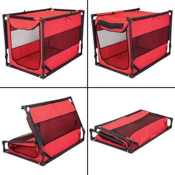 Vibrant Life Large Portable Dog Kennel, Red Dog Bed Pet Supplies Sofa Bed Dog Beds for Medium Dogs Dog House 3