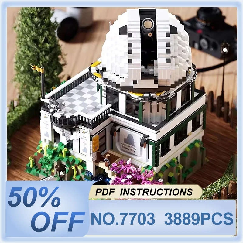 Совместимая с Panbo детская модель обсерватории гор 910027 строительные блоки кирпичи