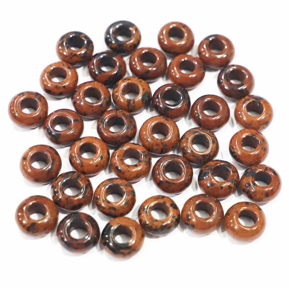 14x8mm Natural Golden Swan Stone Round Big Hloe Beads DIY Jewelry Making Necklaces Earrings Bracelet Accessories Wholesale 30Pcs