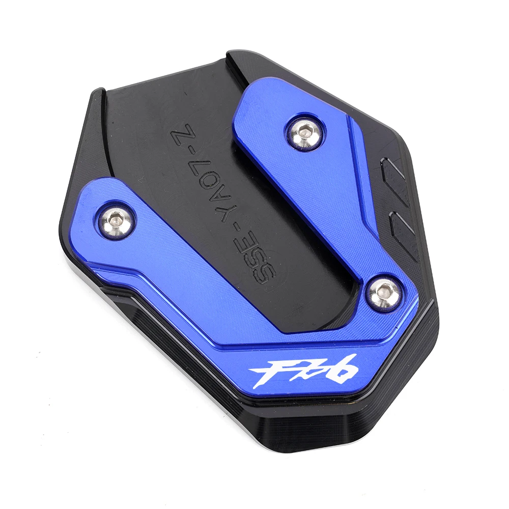 

Для YAMAHA FZ6 FZ6R FZ6-S2 Fazer XJ6 XJ6F XJ6N аксессуары для мотоциклов увеличенная пластина, боковая подставка, подставка для ног, колпачки для клапанов шин