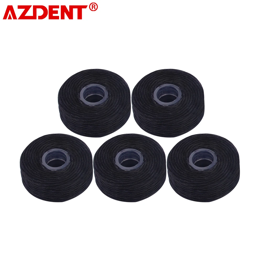 

AZDENT 5Pcs/Pack Bamboo Charcoal Dental Flosser Mint Flavor Dental Floss Built-In Spool Flat Wire Replacement Core Toothpick 50M