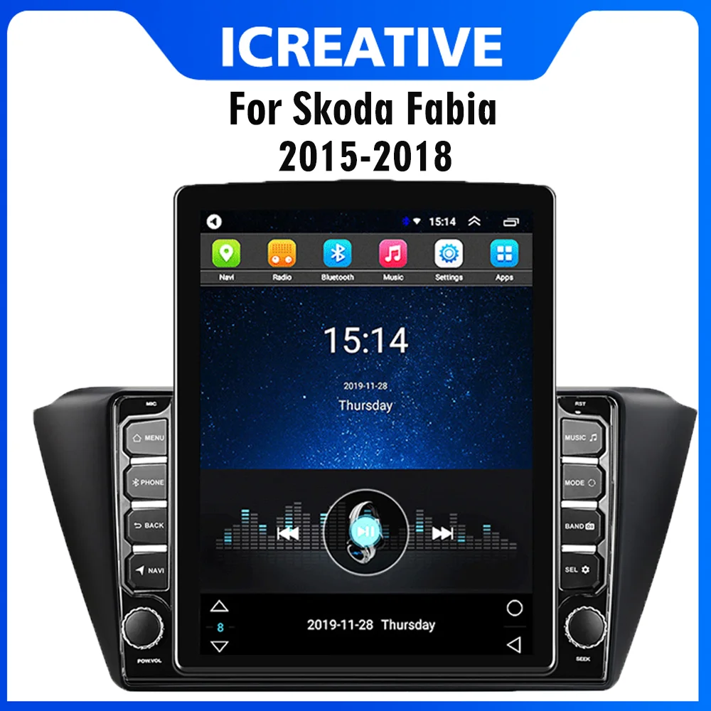 

CarPlay Автомагнитола Магнитола Автомобильный мультимедийный плеер Tesla, для Skoda Fabia 2015-2018, 2 Din, экран 9,7 дюйма, GPS-навигатор, Android, стереомагнитола, ...