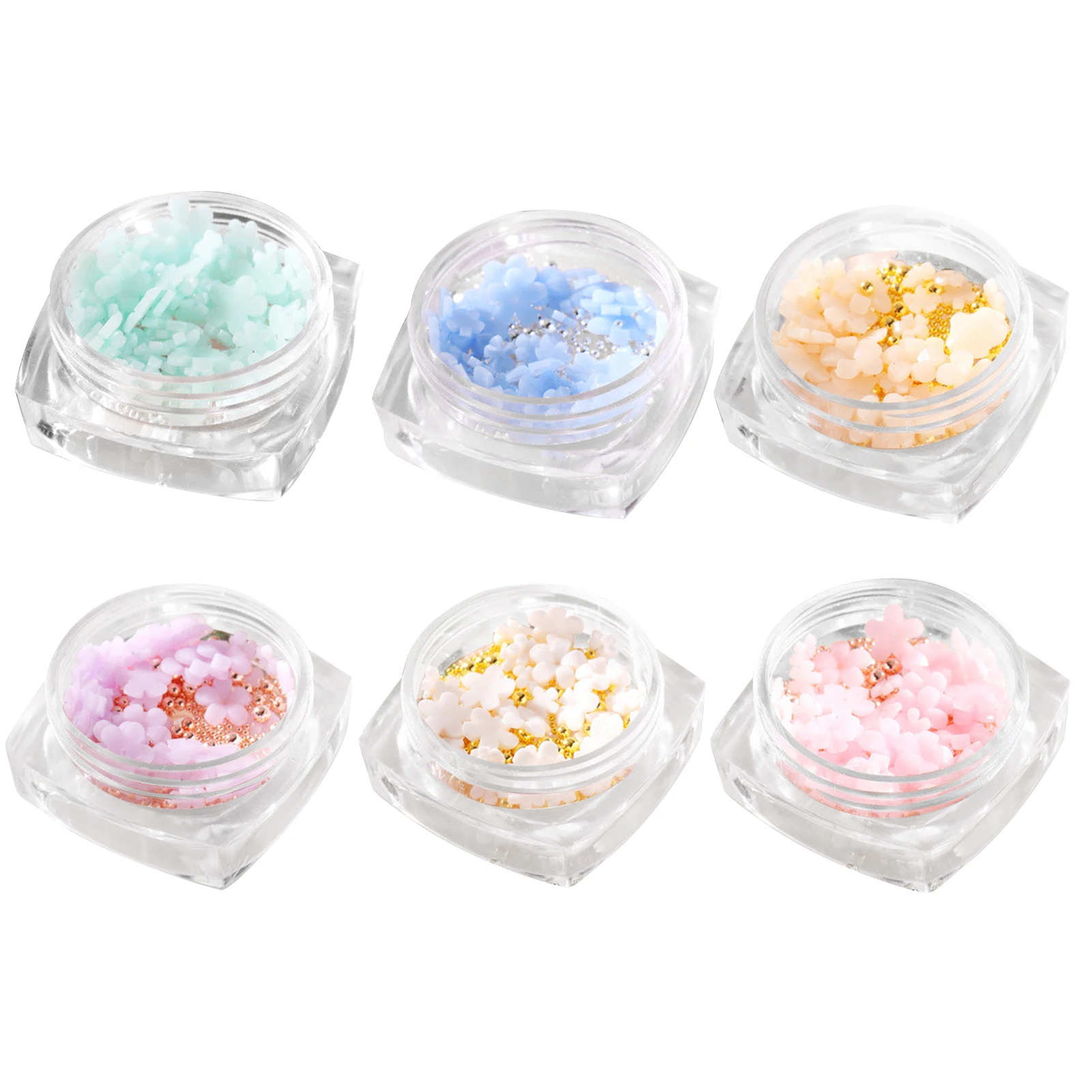 

3D 6 коробок с бусинами, подарок, для дома, смена светильник, для женщин и девушек, для салона, ювелирные изделия, подвеска для ногтей, модное ре...