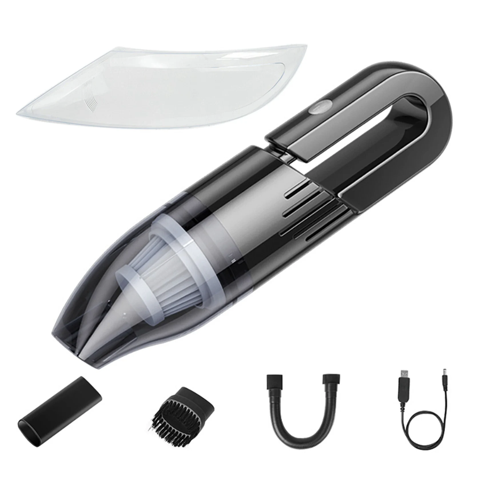 

Перезаряжаемый портативный беспроводной автомобильный пылесос с левой фарой автомобиля