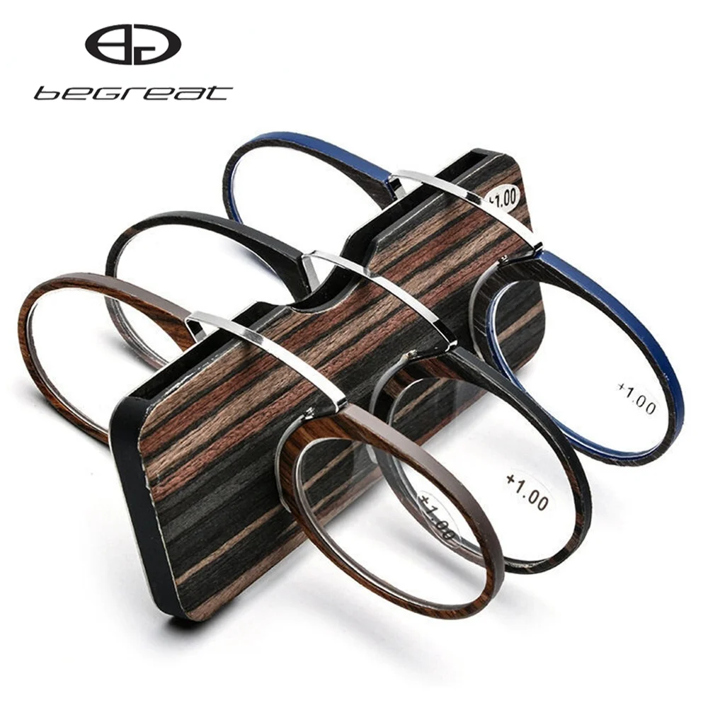 

BEGREAT Men Women Magnifying Nose Clip Portable No Arm Reading Glasses очки солнечные женские1.5 2.0 2.5 3.0 1.0