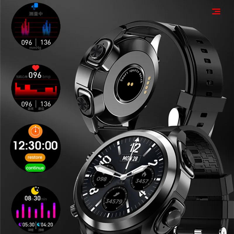 Смарт-часы T10 мужские Tws 2 в 1 Hi-Fi Bluetooth |