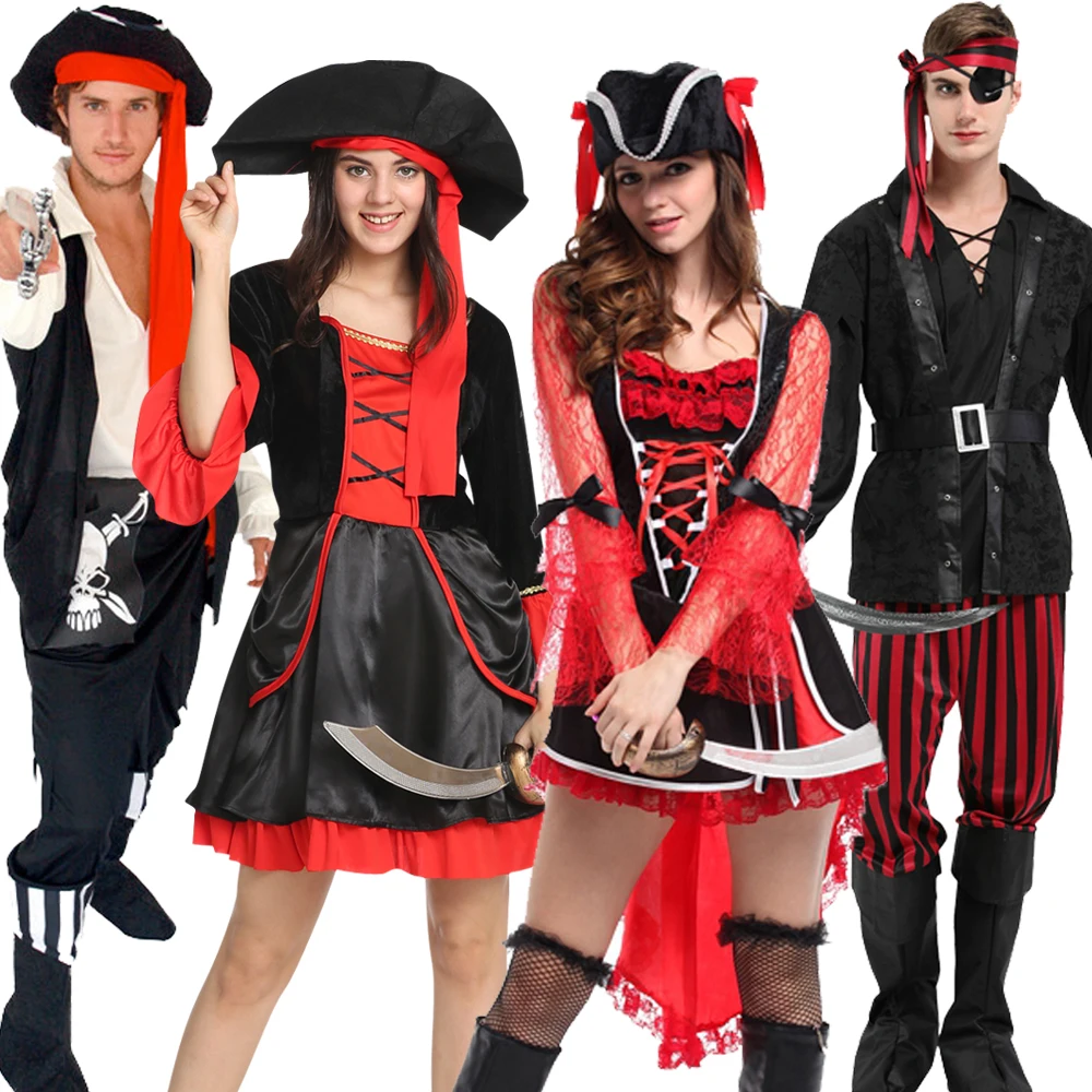 Костюмы для косплея на Хэллоуин, капитан пират, Карибский Джек, Sparrow, для взрослых женщин, рождественские, карнавальные, праздничные, Необычн...