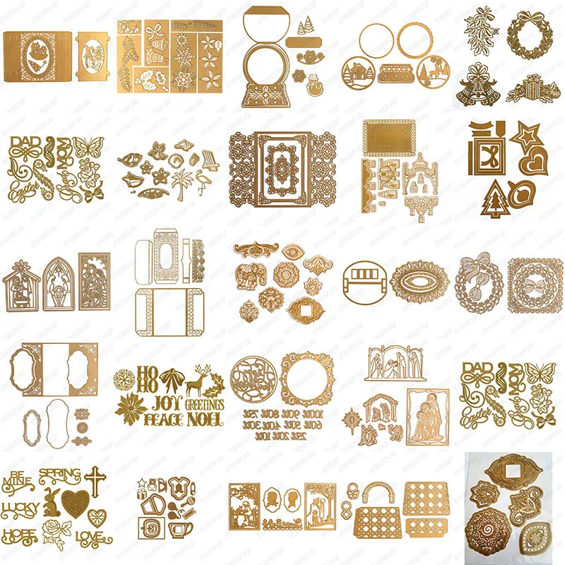 

Christmas Tree Pack Metal Cutting Die Scrapbook Embossed Paper Card Album Craft Template Cut Die New for 2022 Arrive Hot
