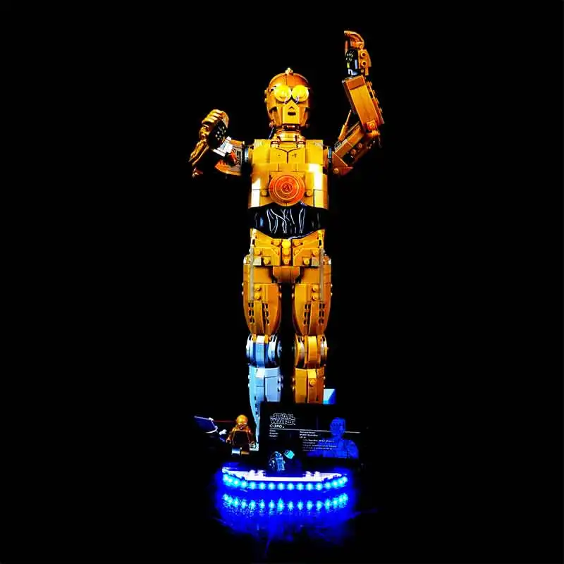 Набор светодиодного освещения премиум-класса для Lego 75398 C-3PO (только светодиоды, без блоков-конструкторов) Идеально подходит и обеспечивает яркое свечение. (art.: 3920dbb294ad8) - 3920dbb294ad8