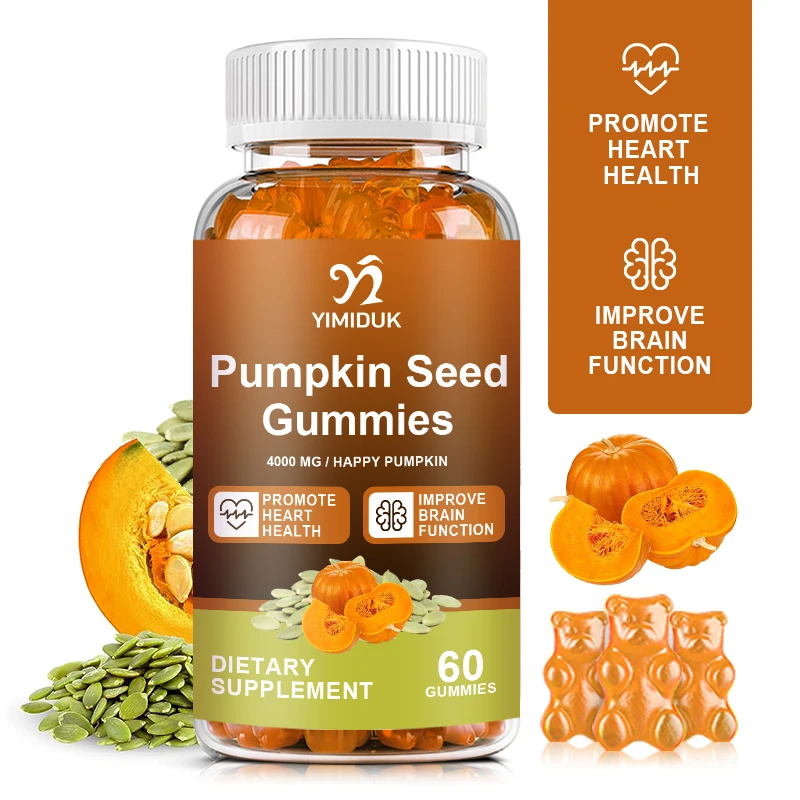 

Pumpkin Seed Oil Gummies for Hair Growth, Urinary Tract Support, Bladder Control Supplement, Younger Looking Skin & Face