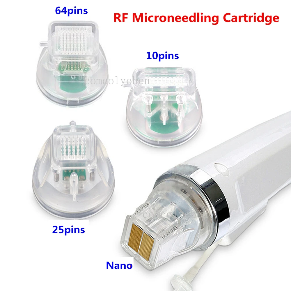 

Одноразовый радиочастотный микронизирующий картридж, 10/25/64 контактов, нано-наконечники, золотые картриджи для микро-иглы, радиочастотная машина, против растяжек