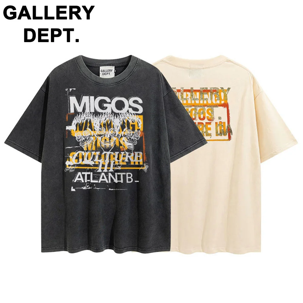 

Gallery Dept 2023 Tide Woman Fashion Brand T-Shirt Men Short Sleeve Summer Cotton Short Sleeve Shirt