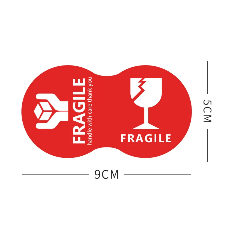 

50Pcs Fragile Warning Label Stickers Please Handle With Care For Goods Shipping Express Label Packaging Mark