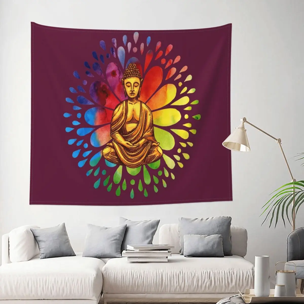 

Spiritual Meditation Buddha Tapestry Indian Mandala Decoration Wall Room Home Decor Hanging Bedroom Kawaii Pattern Style