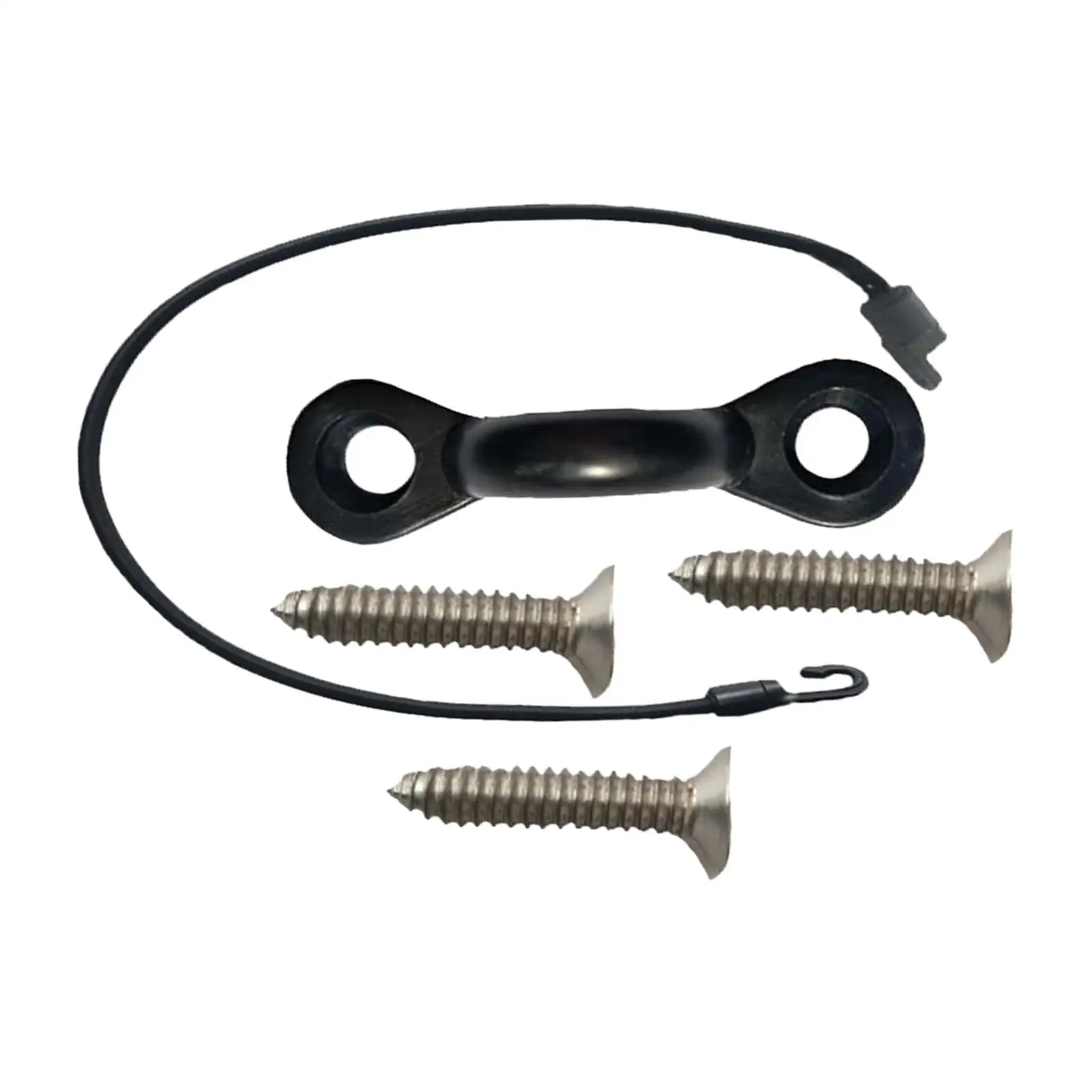 Kayak Deck Rigging Kit Loops Pad Eye with Screws Cord with Ends Hooks for Boats
