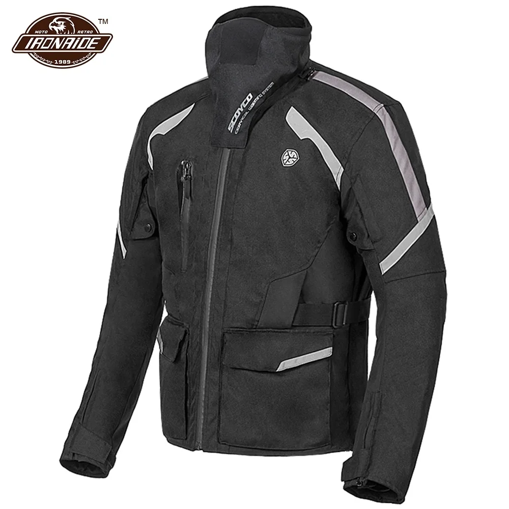 

Профессиональная мотоциклетная куртка для мужчин Chaqueta, мотоциклетная водонепроницаемая куртка для мотокросса со съемным ворсом, одежда дл...