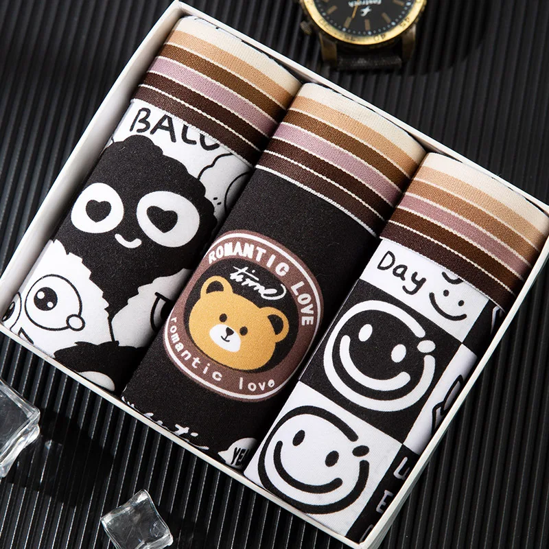 3/4/5PCS LOT Men Underwear Boxer Shorts Panties Solid Shorts Brand Underpants Men Breathable Mid Waist Shorts Men Boxer