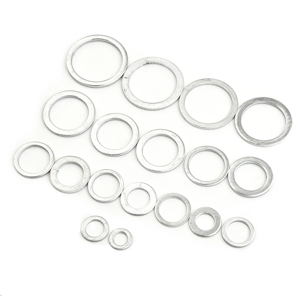 

450pcs Oil Drain Plug Aluminum Washer Gasket Wear-resistant Belt Plastic Box Classification With Boxed Kit