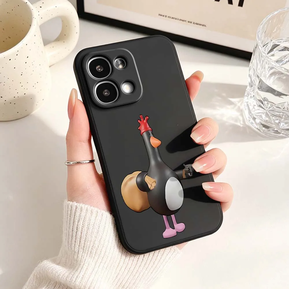 Фото Черный чехол для телефона Black Chicken Gun для OPPO A9 A31 A53 A5 A6 A80 A60 A40 A98 A96 A94 A76 A54 A55 A56 A74 A73 Pro 5G, черный №5