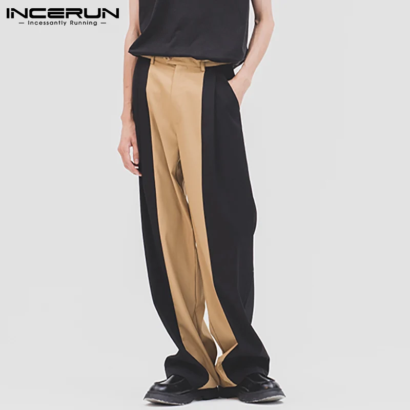 

Handsome Well Fitting New Men Wide-leg Pantalons Loose Buttons Comfortable Male Straight Casual Streetwear Trousers 2022 INCERUN