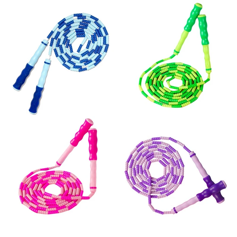 

4 Pack Jump Rope For Kids Adults,Skipping Rope Yoga Soft Beaded Workout Jumping Sports Gym Exercise Fitness Training