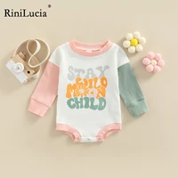rinilucia newborn rompers baby boys jumpsuits long sleeve kids overalls autumn clothes letter print boys jumpsuits outfits