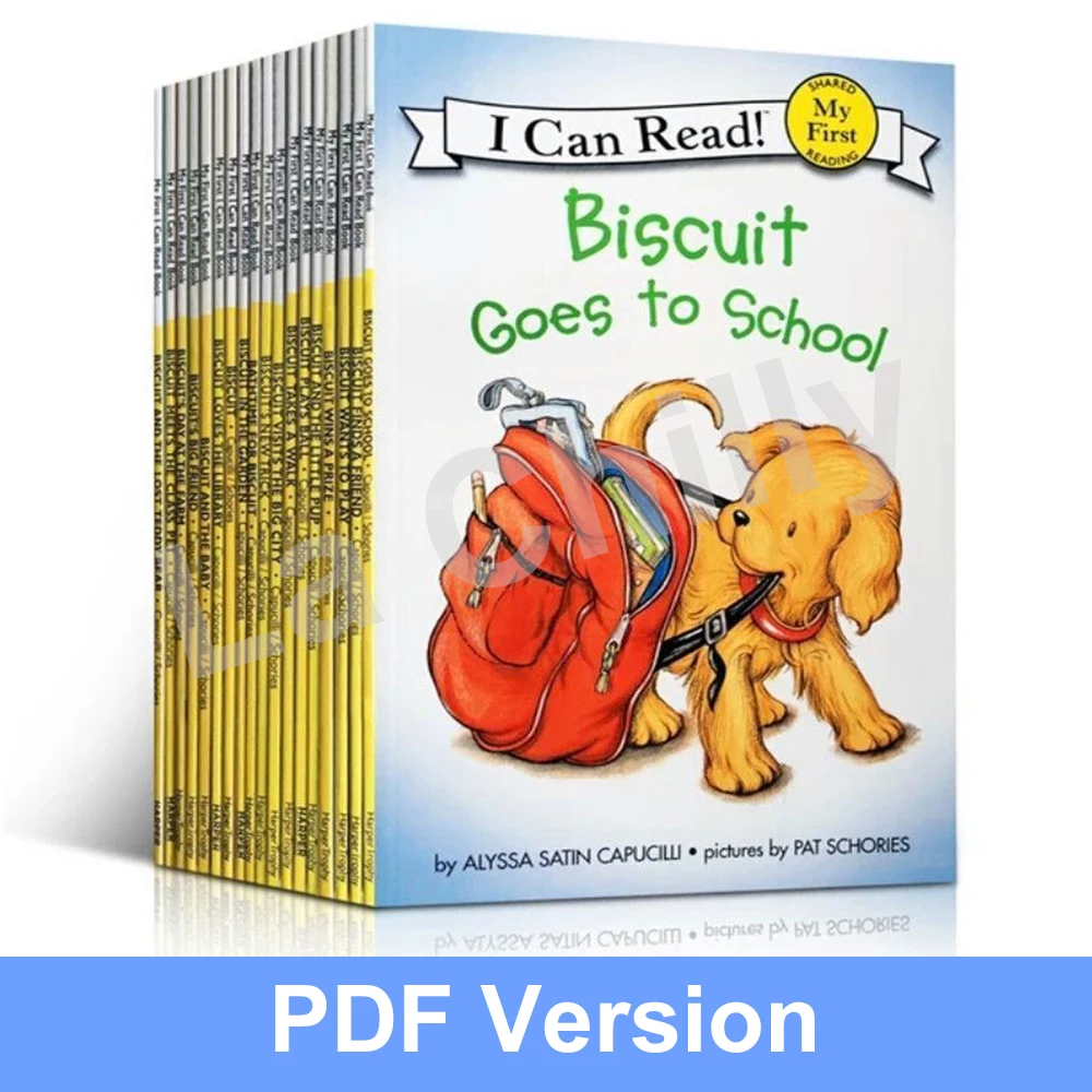 

18 книг, серия бисквитов, английские изображения, я могу читать детские книги для чтения рассказов для детей