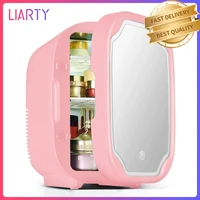 8l portable cosmetics fridge face fridge for beauty skin care goods freezer mini car refrigerator makeup fridge with led mirror