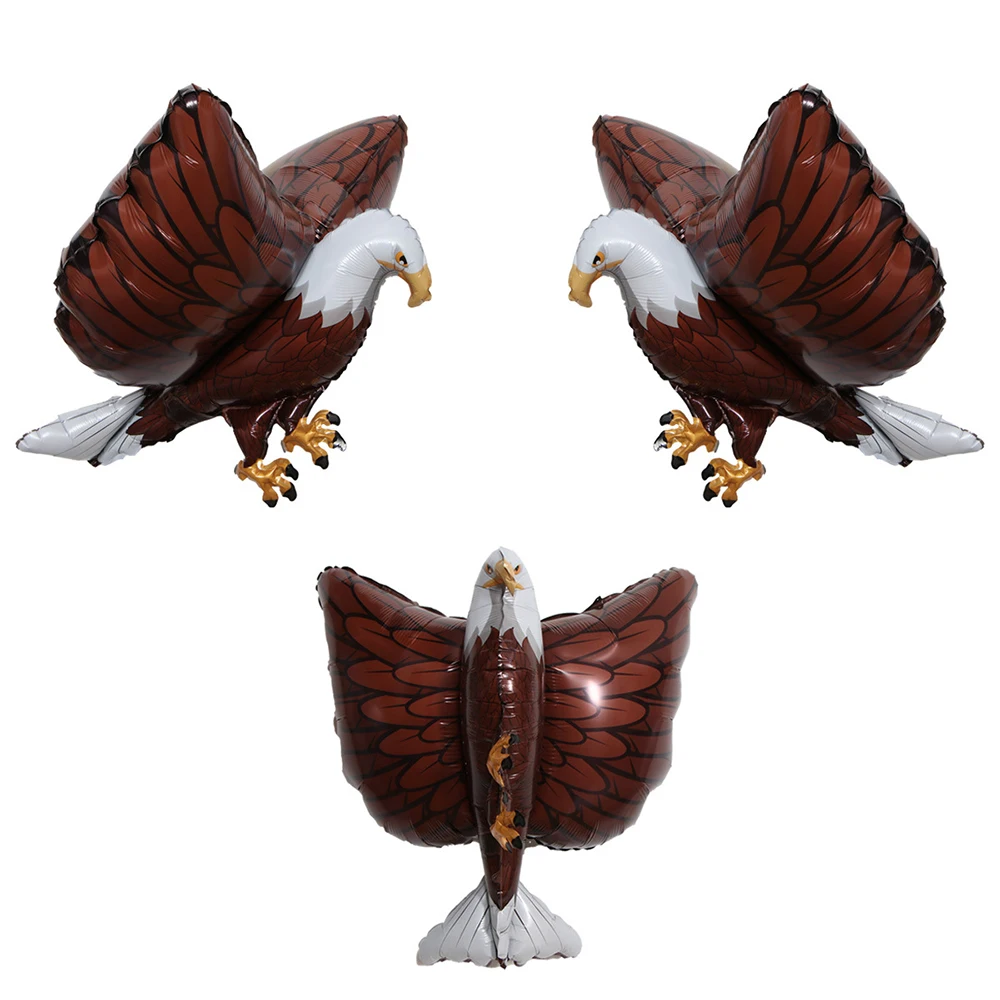 

Трехмерный шарик с орлом из алюминиевой пленки, украшение для дня рождения, макет сцены, детские игрушки, шарик с орлом из алюминиевой пленк...