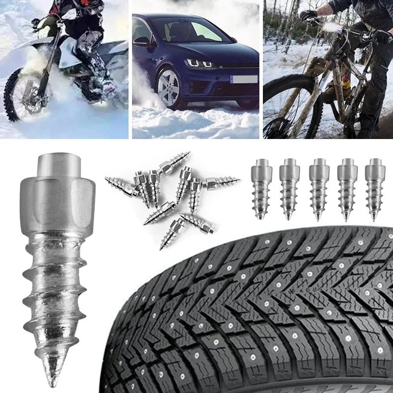 50pcs Winter Anti-Slip Screws Nails with Tools Car Tire Studs Anti Skid Falling Spikes Wheel Tyres for Car Motorcycle Bicycle images - 6