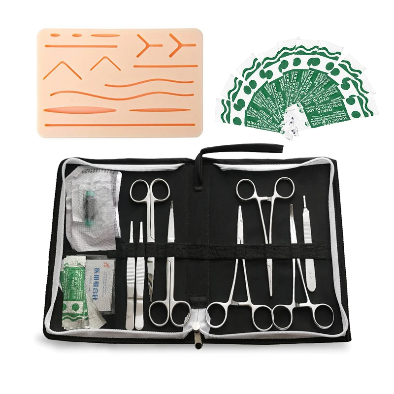 

Medical Student Nurse Suture Surgery Practice Kit Surgical Training Set with Silicone Wound Skin Pad Model Teaching Equipment