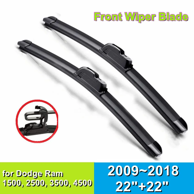 

Wiper Blade For Dodge Ram 1500, 2500, 3500, 4500 22"+22" Car Windshield Windscreen Rubber2009 2010 2011 2012 2013 2014 2015 2018
