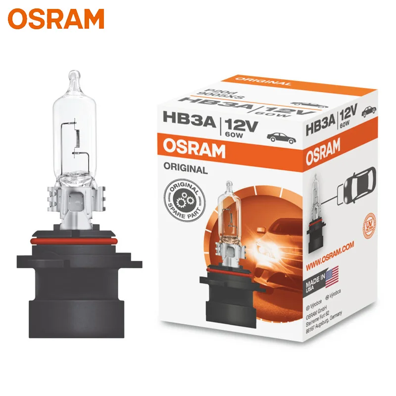 

OSRAM HB3A 9005XS 12В 60 Вт 3200 к P20d оригинальная линейная фара для вождения автомобиля галогенная лампа противотуманная лампа Бесплатная доставка 1X