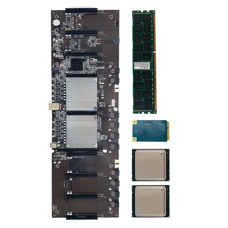 

BTC X79 CPU Miner Motherboard For CPU Set Support 9X3060 Graphics Card For DDR3 Memory 60Mm Distance ETH Motherboard