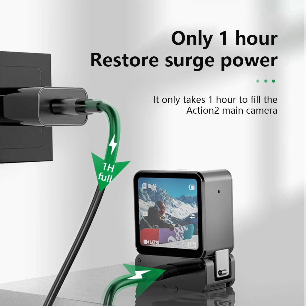 

Портативная зарядная док-станция для спортивной камеры, адаптер с креплением, замена из алюминиевого сплава для фотосъемки DJI Action 2