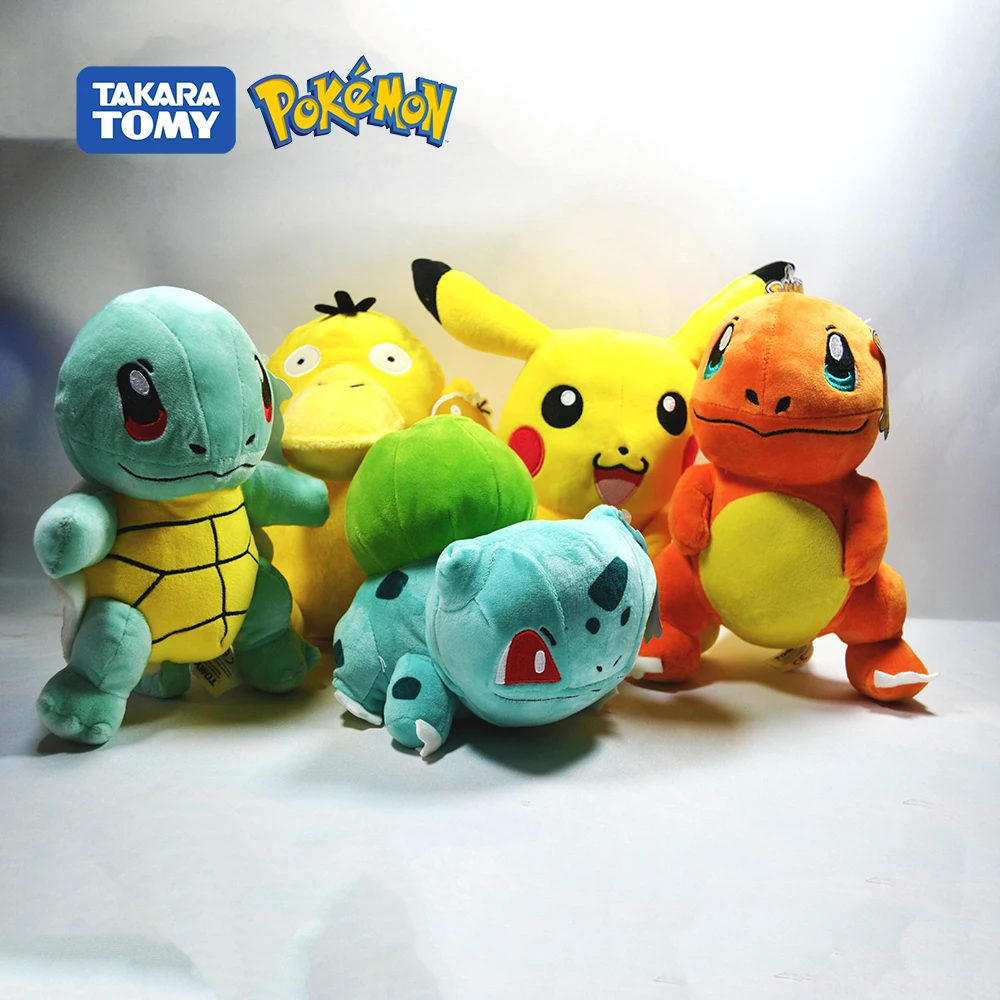 

Pokemon Plush Toys Bulbasaur Squirtle Charmander Psyduck Pikachu Anime Stuffed Doll Cute Kawaii Cartoon Kids Plush Birthday Gift