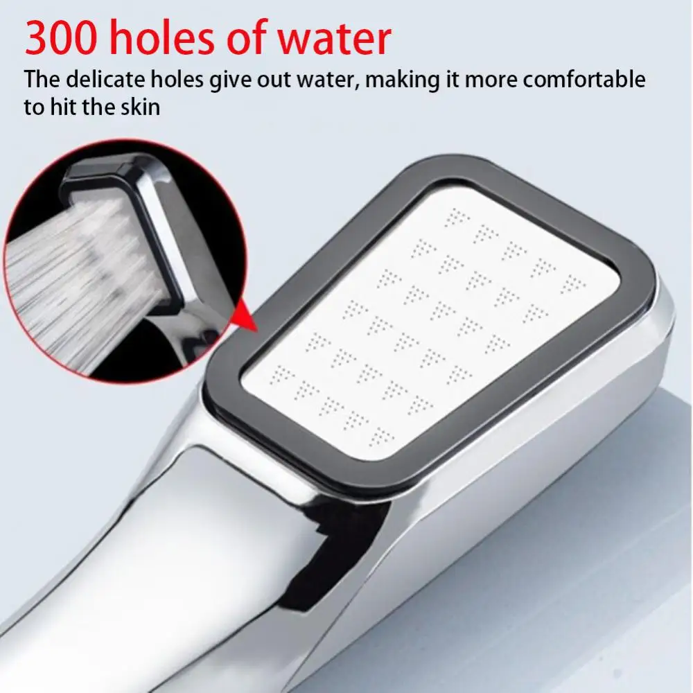

High Pressure Rainfall Shower Head 300 Holes Shower Head Water Saving Filter Sprayer Nozzle Bathroom Handheld Showering Tools