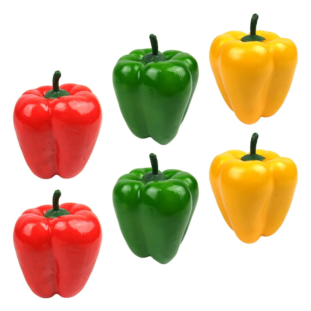 

Pepper Fake Artificial Vegetable Peppers Chili Bell Model Vegetables Fruit Plastic Props Food Kitchen Decor Ornament Fruits