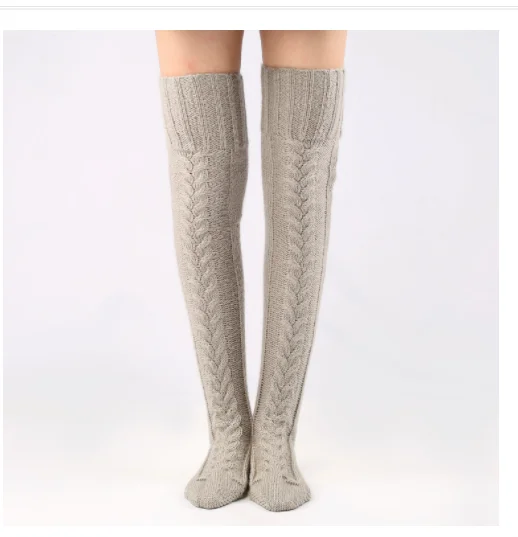 1pair/lot Thigh High Stockings Women Winter Warm Ladies Girl Long Over Above Knee stocking