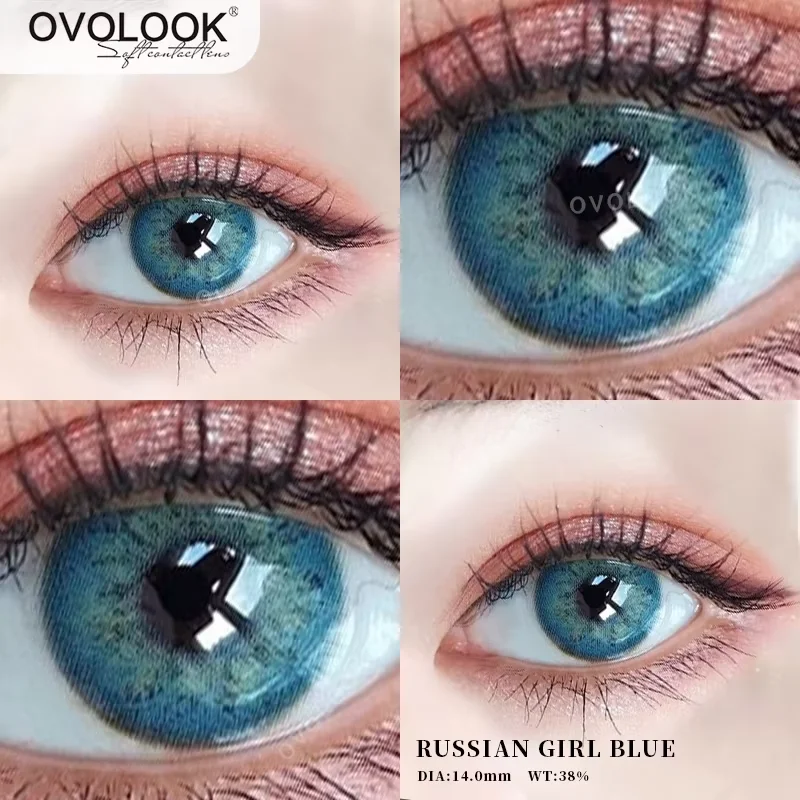 Фото OVOLOOK-2 шт./пара цветные контактные линзы RussianGirl Taylor для глаз, косметические контакты, натуральные линзы цвета глаз, ежегодные (диаметр: 14 мм) №1