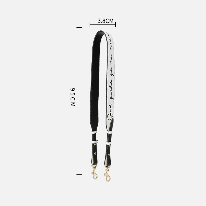 Wide 3.8cm Adjustable Bag Part Accessories for Handbags Leather Belt Shoulder Strap Replacement For Women Girls Bags
