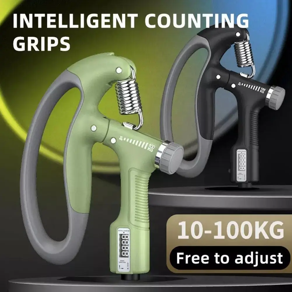 

10-100Kg Adjustable Hand Grip Strengthener Electronic Train Fitness Countable Heavy Muscle Equipment Exerciser Gripper Arm X0K3