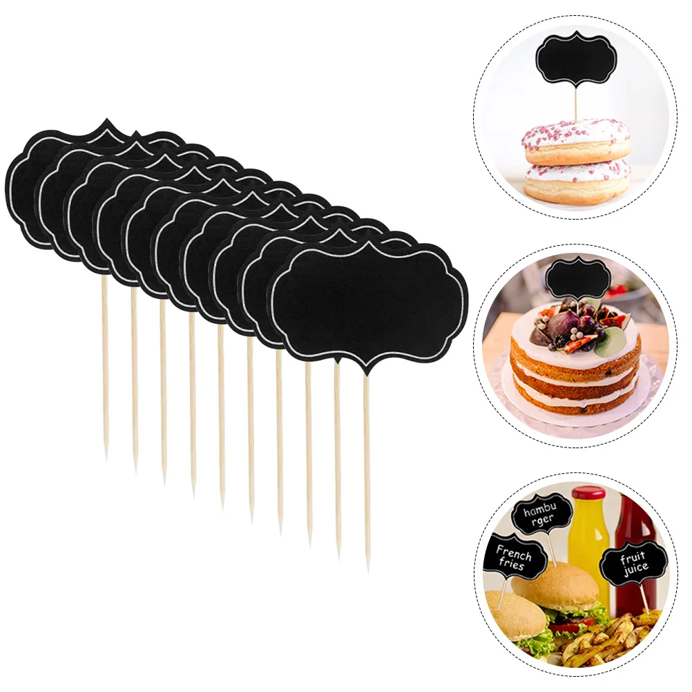

48 Pcs Label Insert Food Signs Cake Decorating Mini Blank Chalkboard Charcuterie Tags Homemade Ornaments Toothpick