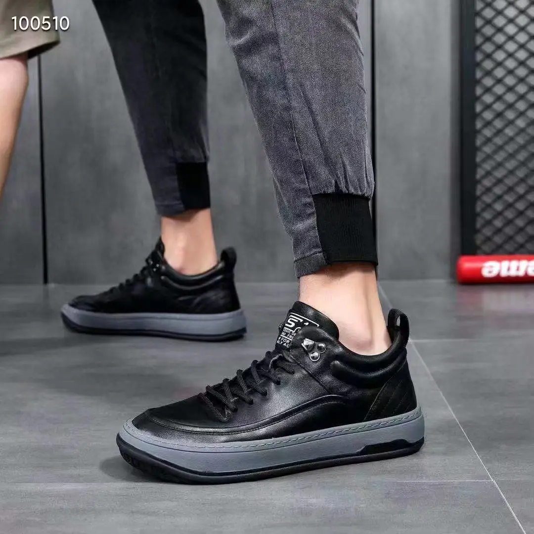 

Ботинки мужские с круглым носком, однотонные, хлопок, плоская подошва, Короткие Плюшевые, теплая нескользящая обувь, повседневные